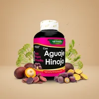 Aguaje con hinojo masticable con sus ingredientes naturales alrededor