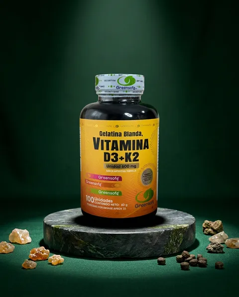 Vitamina D3 y K2 en cápsulas
