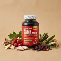 Cápsulas para circulación con sus ingredientes naturales alrededor