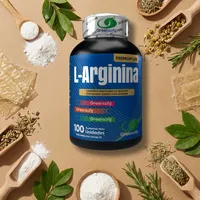 Gomitas de arginina con sus ingredientes naturales alrededor