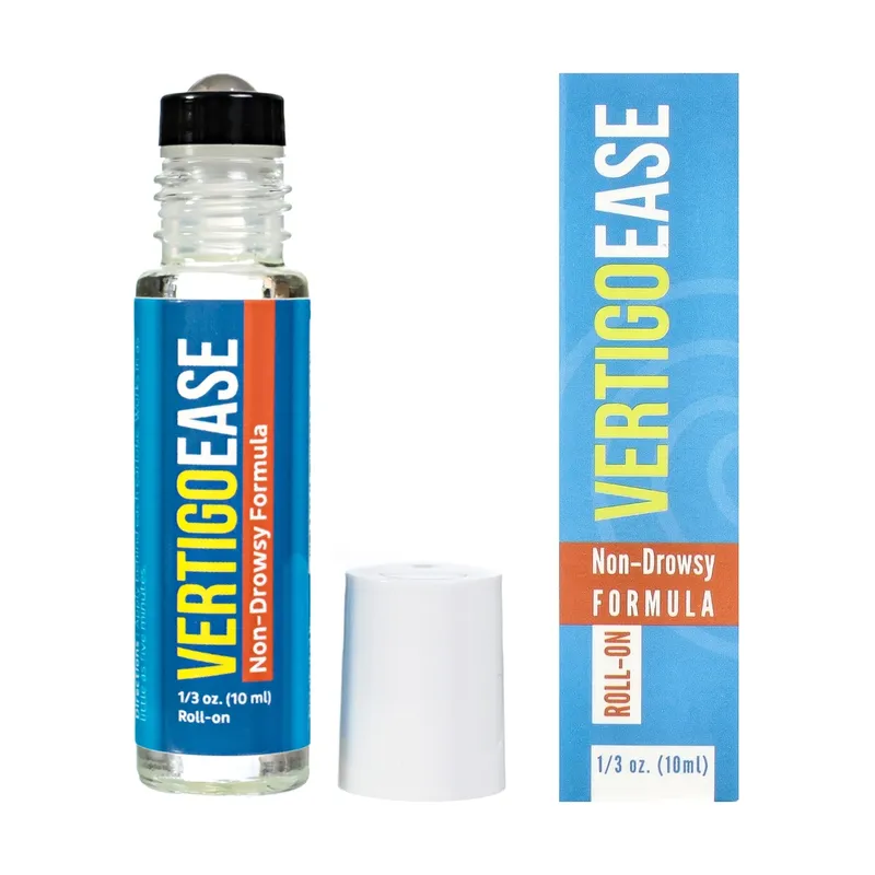 El roll-on Vertigo Ease de 10 ml con su caja azul